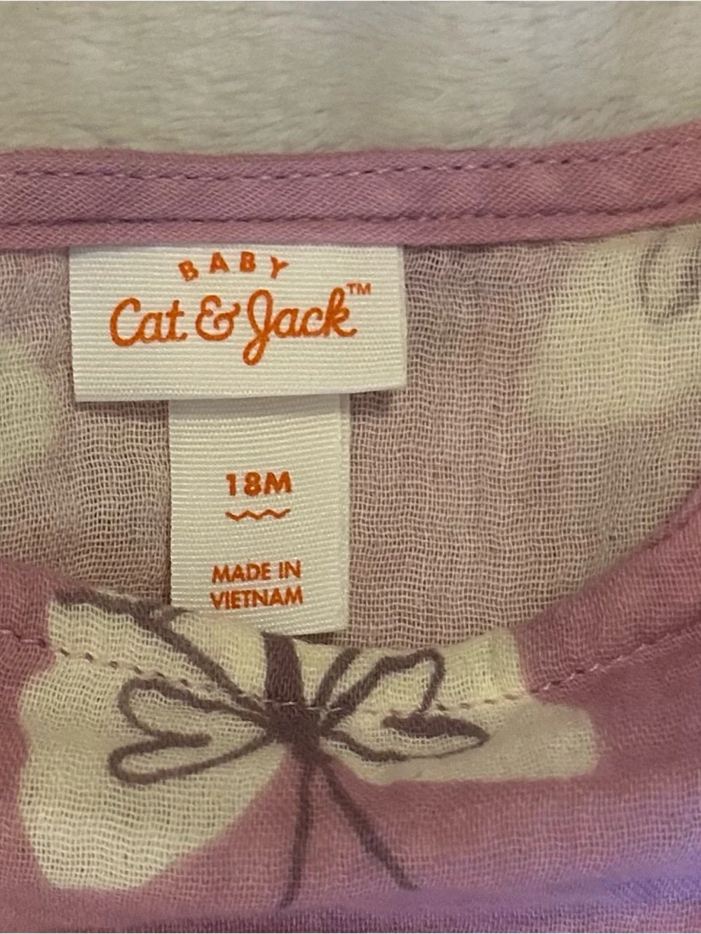 Cat & Jack Mauve Pink Butterfly Top and Bloomers Set